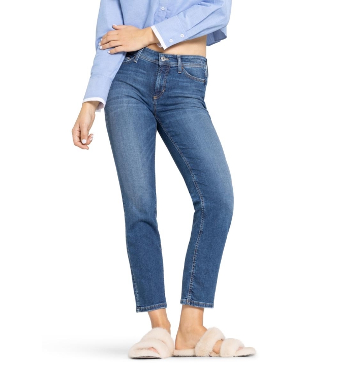 Cambio Piper cropped shadow effect 5170 Mid use blue denim