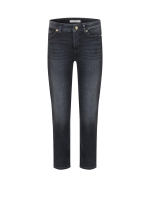 Cambio Piper cropped shadow effect 5324 Dark cozy well worn black denim