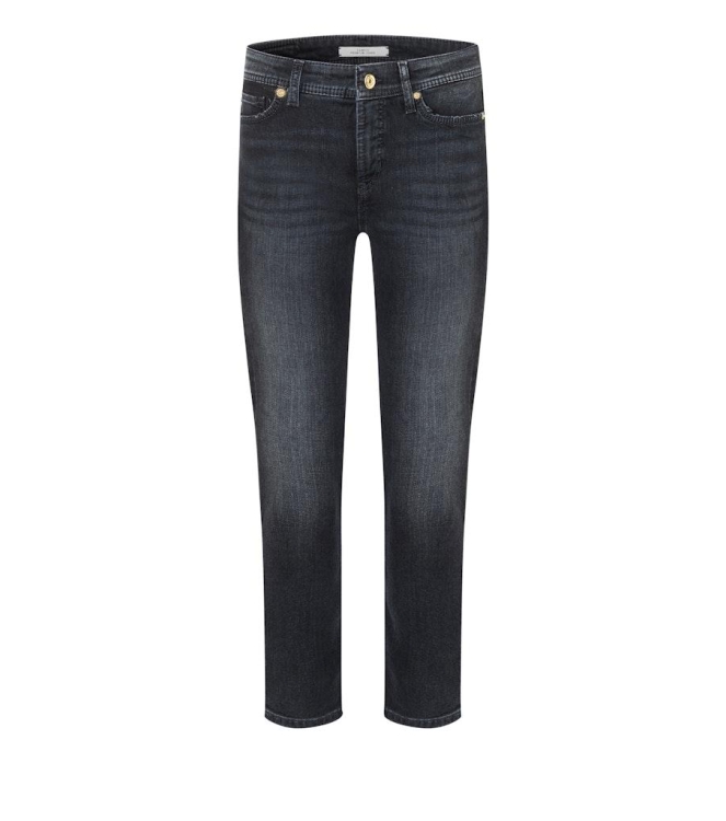 Cambio Piper cropped shadow effect 5324 Dark cozy well worn black denim