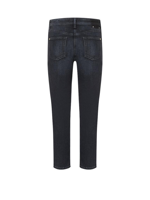 Cambio Piper cropped shadow effect 5324 Dark cozy well worn black denim