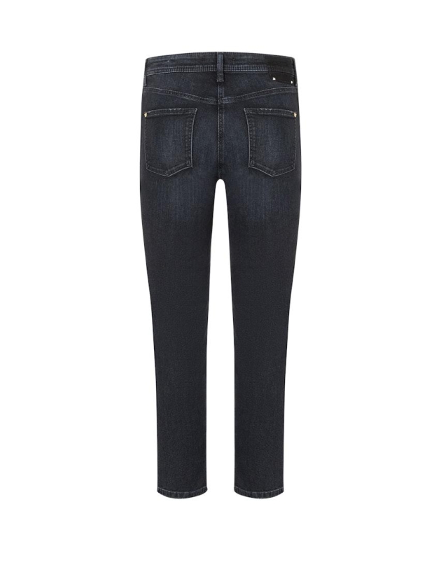 Cambio Piper cropped shadow effect 5324 Dark cozy well worn black denim