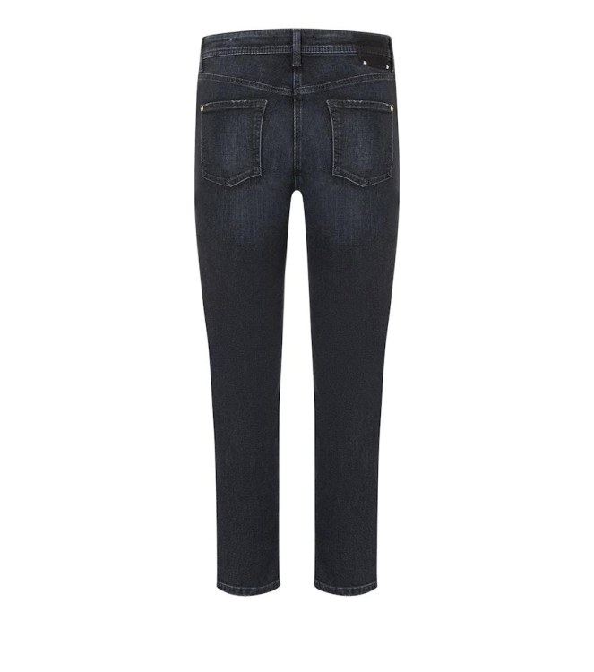Cambio Piper cropped shadow effect 5324 Dark cozy well worn black denim
