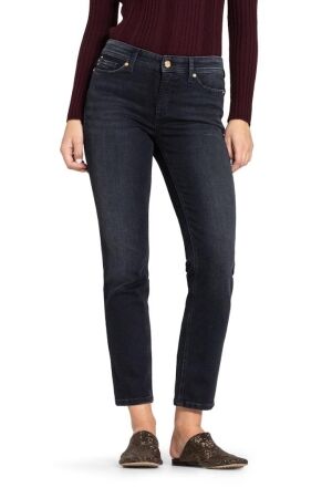 Cambio Piper cropped shadow effect 5324 Dark cozy well worn black denim