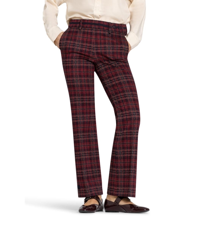Cambio Francoise cropped 848 Burgundy/blue brit pop