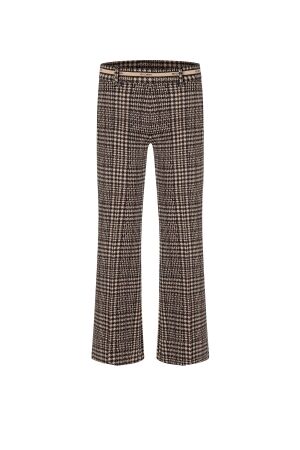 Cambio Francoise cropped 839 Caramel/dark navy check