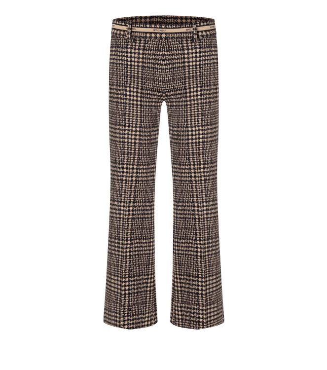Cambio Francoise cropped 839 Caramel/dark navy check