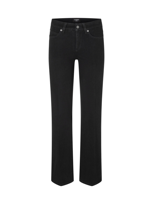 Cambio Paris flared 5000 Basic rinsed wash black denim