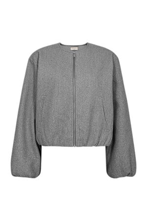 Freequent Balloon effect jacket Med grey melange