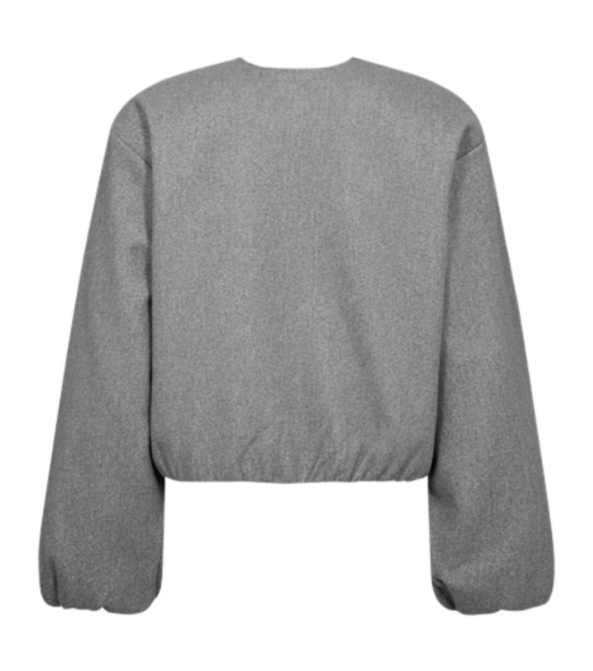 Freequent Balloon effect jacket Med grey melange