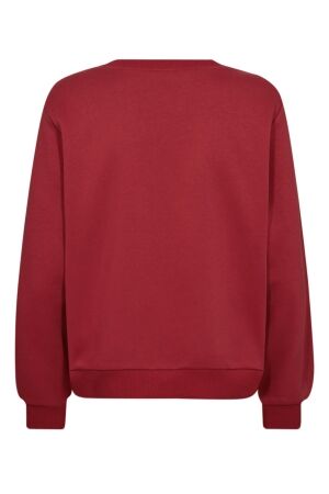 Freequent Embroidery pullover Chili pepper w. dark grey