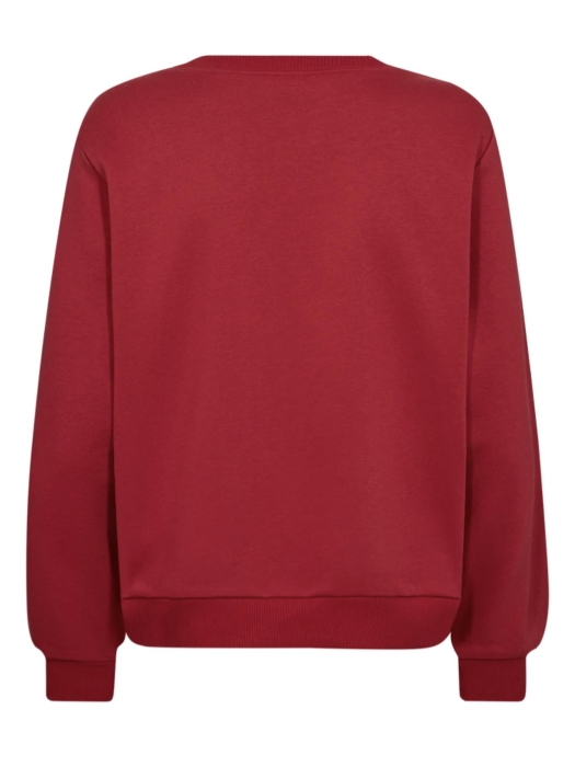 Freequent Embroidery pullover Chili pepper w. dark grey