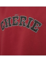 Freequent Embroidery pullover Chili pepper w. dark grey