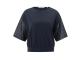 Yaya Boatneck sweater with transpar 94010 Total eclipse blue