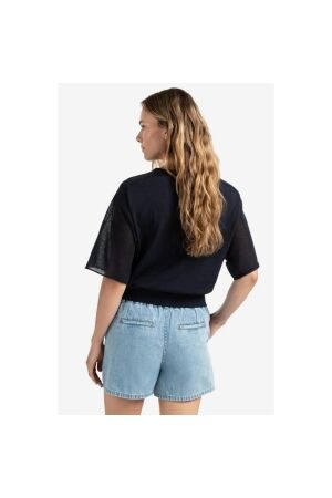 Yaya Boatneck sweater with transpar 94010 Total eclipse blue