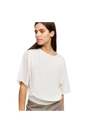 Yaya Sweater with sheer sleeves