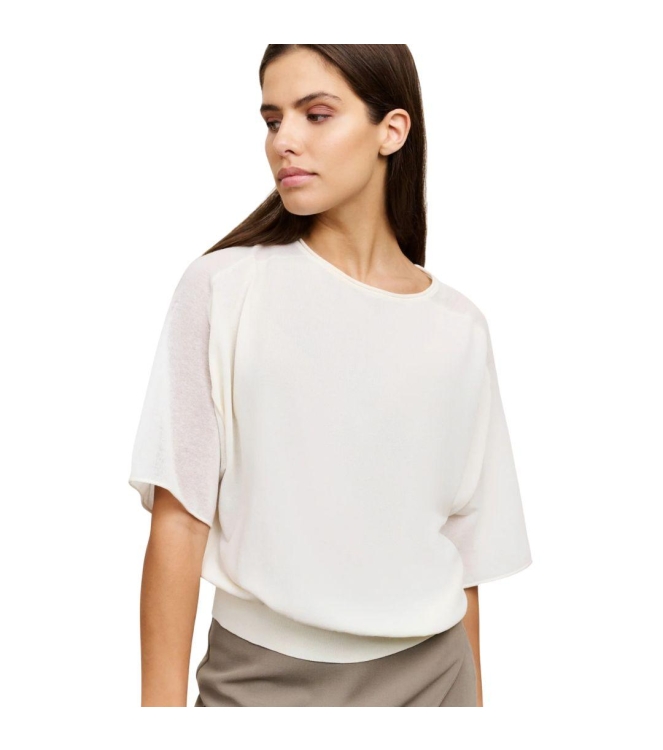 Yaya Sweater with sheer sleeves
