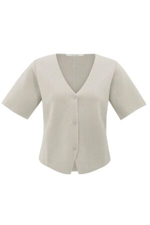 Yaya Knitted top with short sleeves