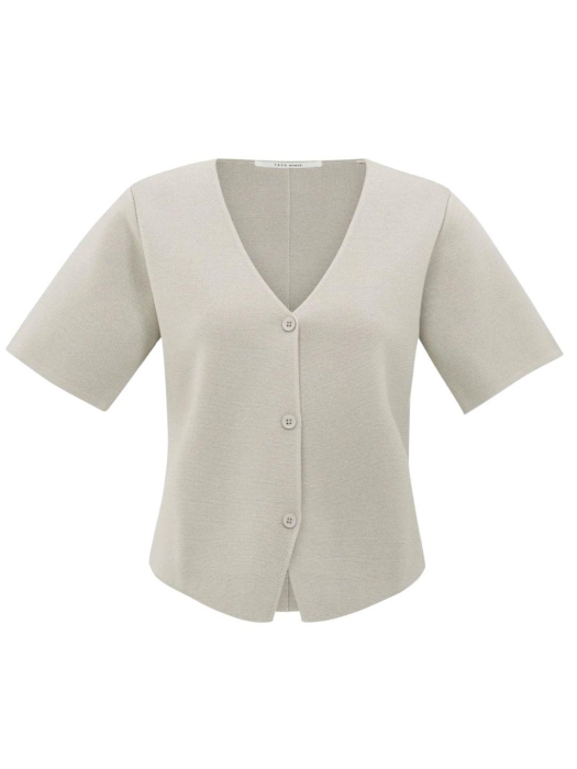 Yaya Knitted top with short sleeves