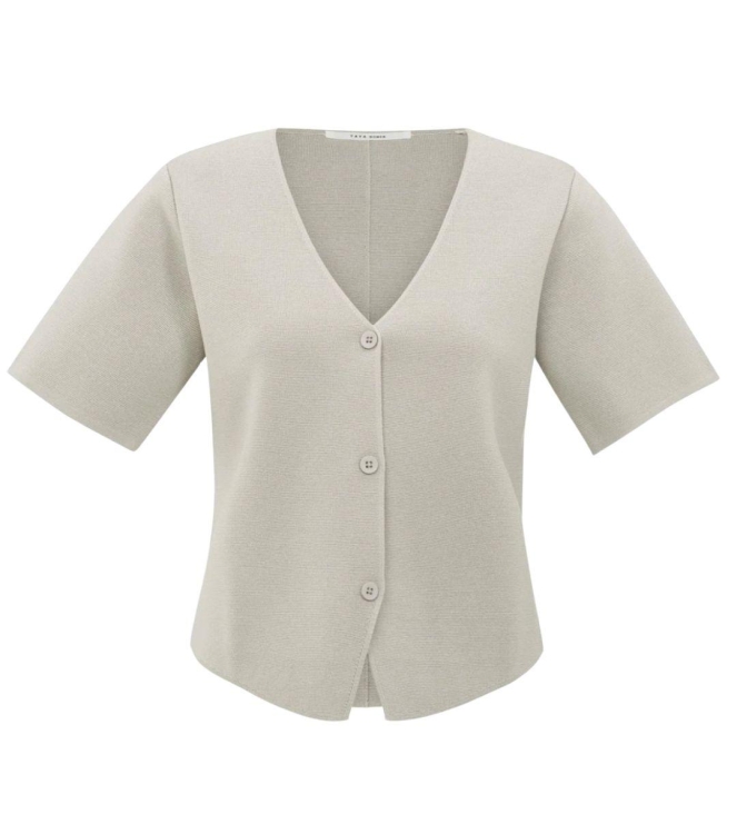 Yaya Knitted top with short sleeves