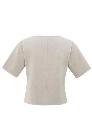 Yaya Knitted top with short sleeves