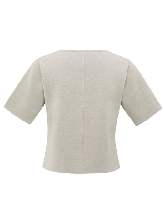 Yaya Knitted top with short sleeves