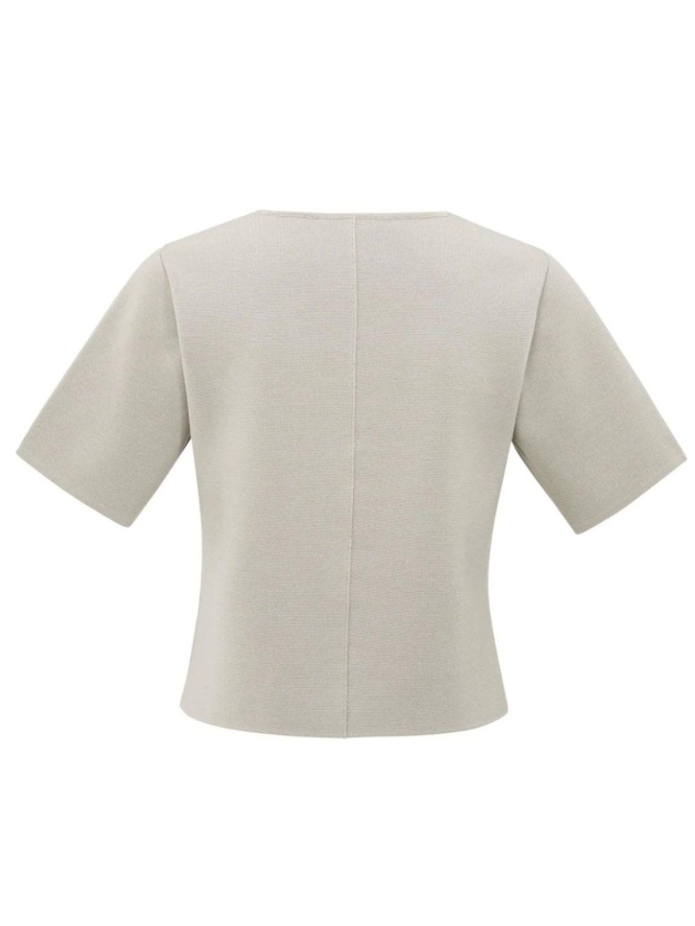Yaya Knitted top with short sleeves