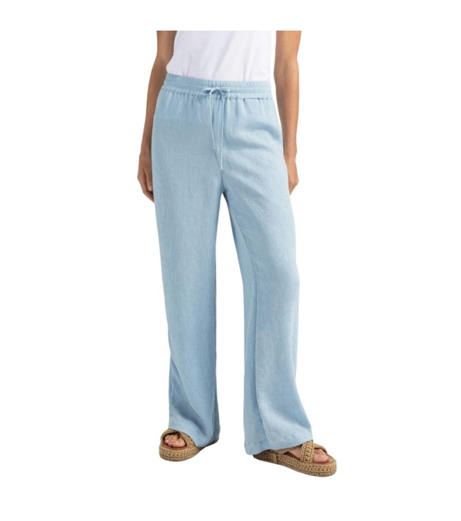 Yaya Woven trousers with wide legs 99992 Baby Blue