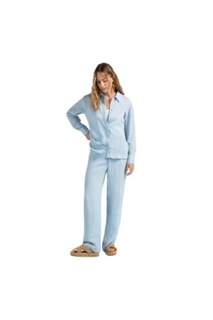 Yaya Woven trousers with wide legs 99992 Baby Blue