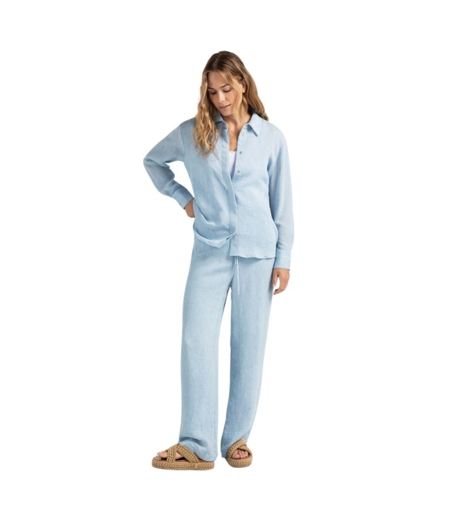 Yaya Woven trousers with wide legs 99992 Baby Blue