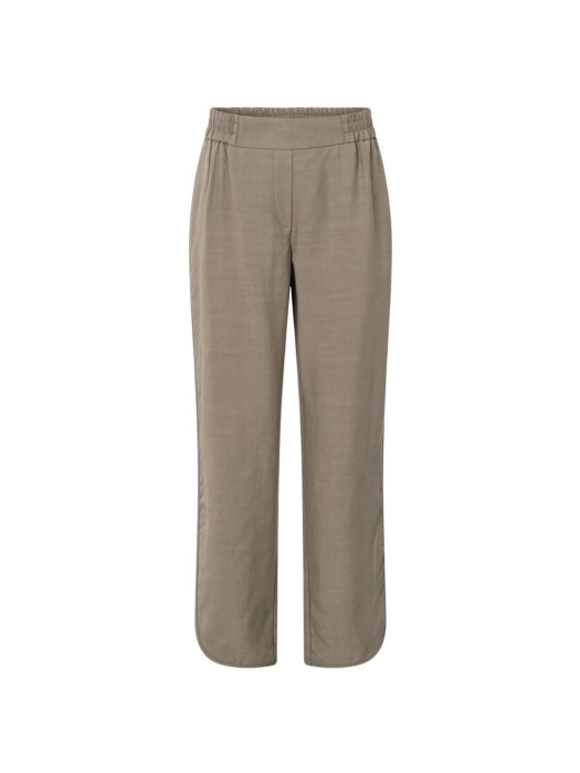 Yaya Woven trousers with curved hem