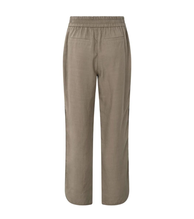Yaya Woven trousers with curved hem