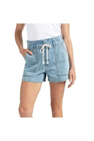 Yaya Denim shorts with drawstring 01111 Blue denim
