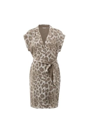 Yaya Midi dress with leopard print