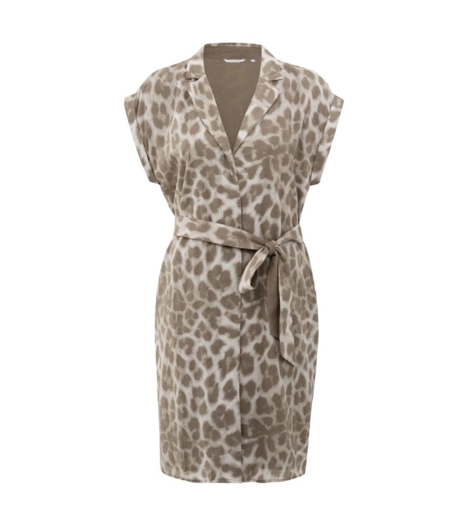 Yaya Midi dress with leopard print