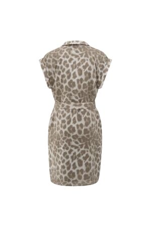 Yaya Midi dress with leopard print