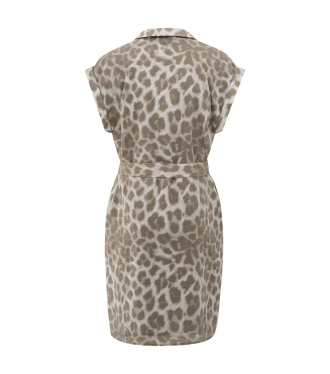 Yaya Midi dress with leopard print