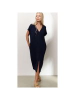 Yaya Dress 00119ith 00100ouble V-ne 9410 Total eclipse blue