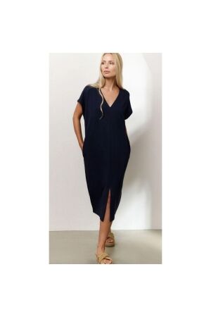 Yaya Dress 00119ith 00100ouble V-ne 9410 Total eclipse blue
