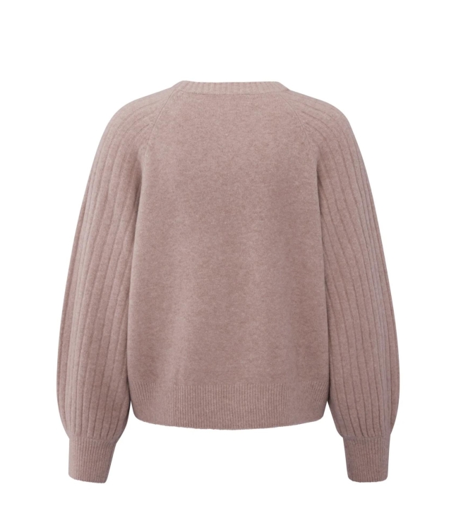 Yaya Rib mixed sweater ls 990162 Blush pink mel