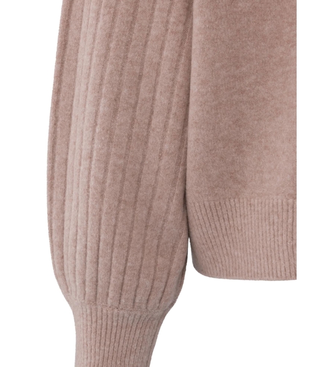 Yaya Rib mixed sweater ls 990162 Blush pink mel