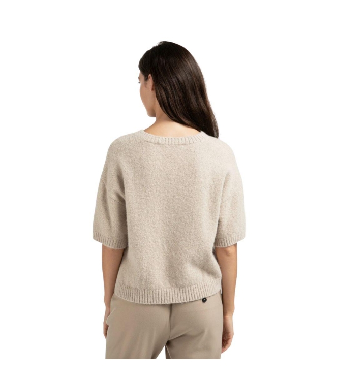 Yaya Short sleeve sweater with artw 99019 Beige mel