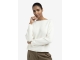 Yaya Boatneck sweater with fringes 99015 Off white