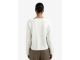 Yaya Boatneck sweater with fringes 99015 Off white