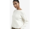 Yaya Boatneck sweater with fringes 99015 Off white