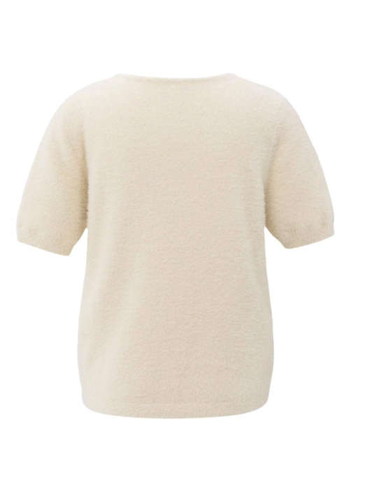 Yaya Fluffy cardigan overlaping ss 99005 Chalk white