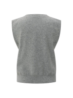 Yaya Knitted gilet a-symmetric butt 99022 Medium grey melange