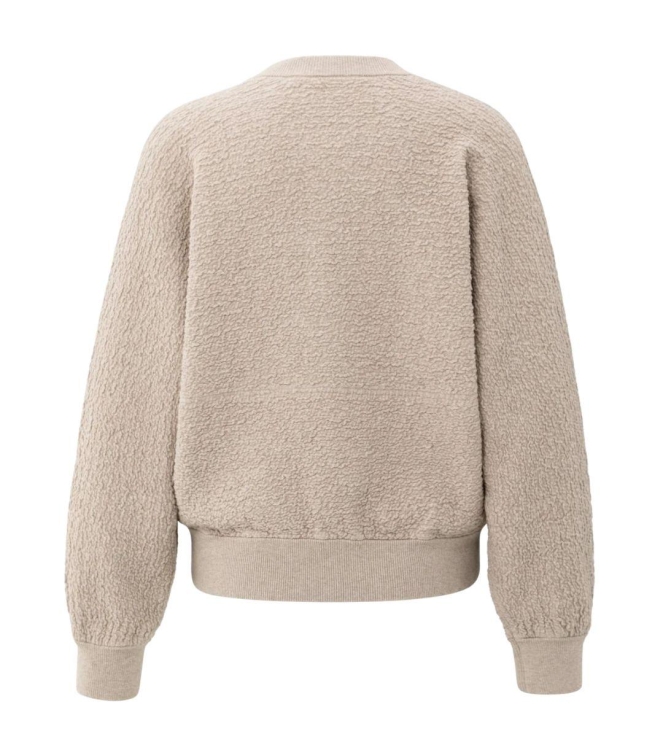 Yaya Textured knitted bomber ls 99007 Sand melange