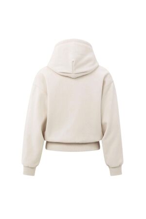 Yaya Hoodie with pleated bottom 99005 Chalk white
