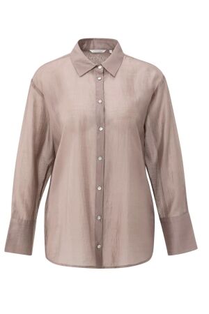 Yaya Sheer blouse with back slit 99016 Blush pink