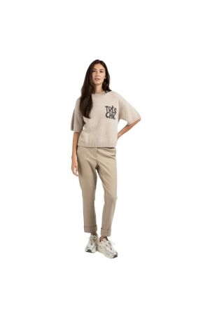 Yaya Pantalon with elastic waist 990061 Sand beige 